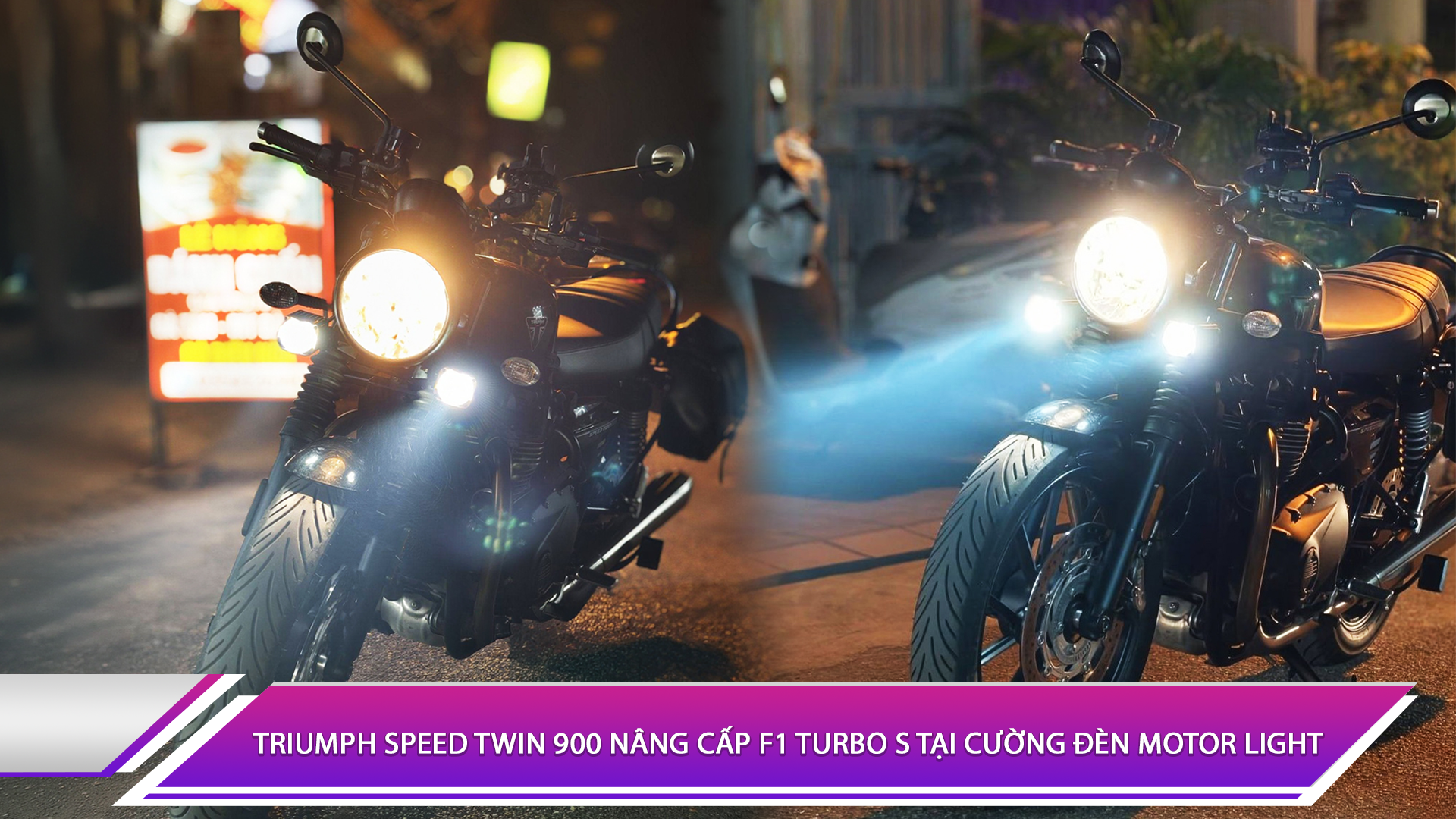 Triumph Speed Twin nâng cấp F1 Turbo S tại Cường Đèn Motor Light
